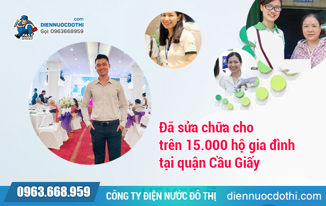 Cảm ơn 15.000 khách hàng đã tin dùng dịch vụ Sửa điện nước quận Cầu Giấy của ĐN Đô Thị