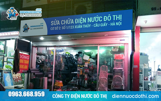 Cửa hàng Điện nước Đô Thị tại số 1/123 Xuân Thủy, Cầu Giấy, Hà Nội Cửa hàng Điện nước Đô Thị tại số 1/123 Xuân Thủy, Cầu Giấy, Hà Nội