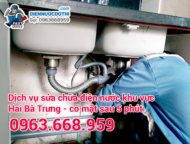 Dịch vụ sửa chữa điện nước khu vực Hai Bà Trưng 24h