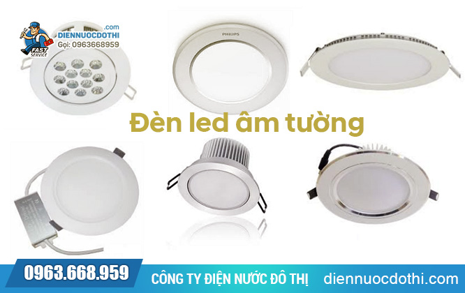 Các loại đèn led âm trần được sử dụng rộng rãi