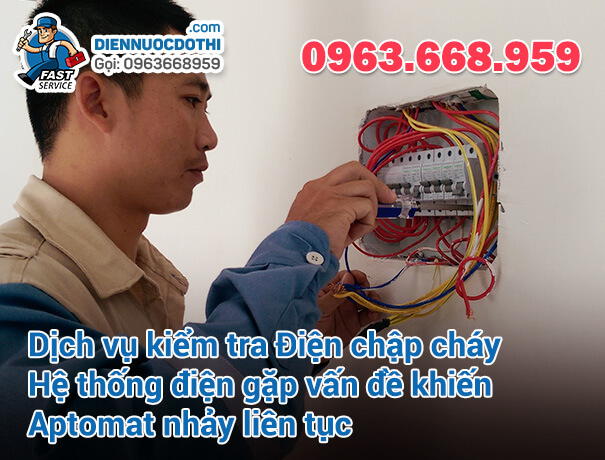 Hệ thống điện gặp vấn đề khiến Aptomat nhảy liên tục